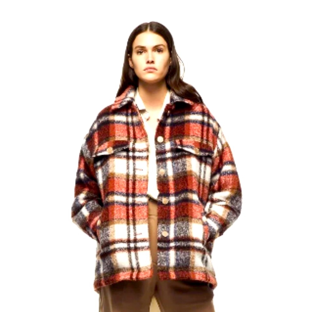 Zara Plaid Shacket Jacket